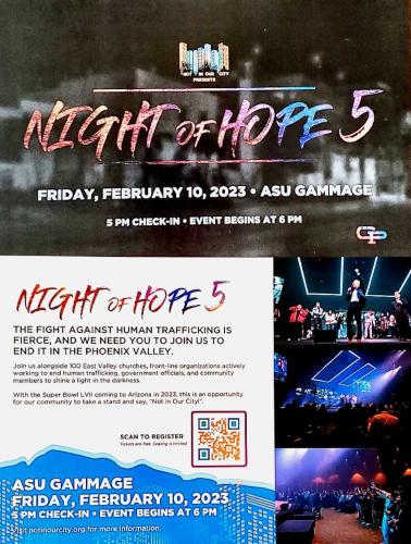 Tempe, Arizona – February 10, 2023 – End Human Trafficking Event