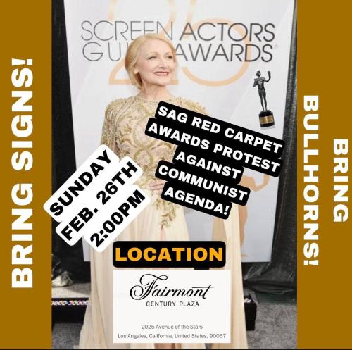 Los Angeles, California - February 26, 2023 - Protest Against Communist Agenda at Screen Actors Awards