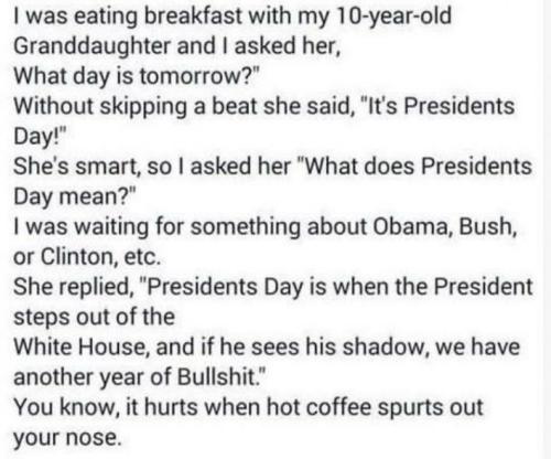kids say the darndest things presidents day