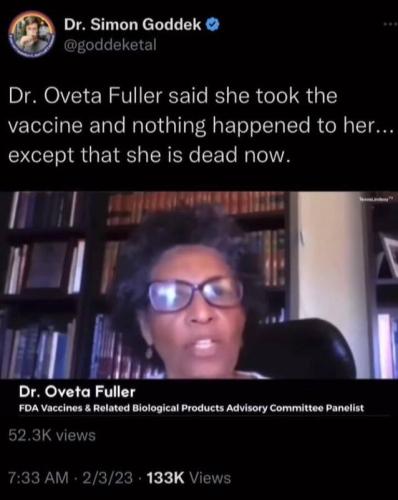 Dr. Oveta Fuller - Vax Pusher now Dead