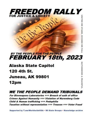 Juneau, Alaska - February 18, 2023 - Freedom Rally