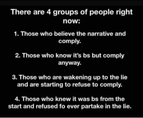 4 groups of people