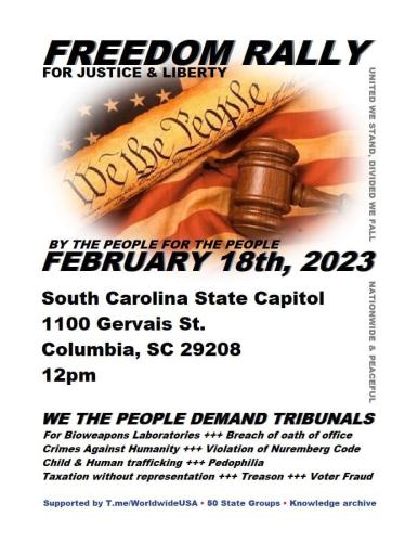 Columbia, South Carolina - February 18, 2023 - Freedom Rally