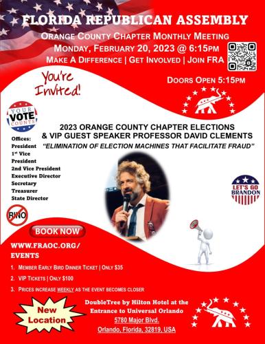 Orlando, Florida - February 20, 2023 - Professor David Clements - Election Integrity
