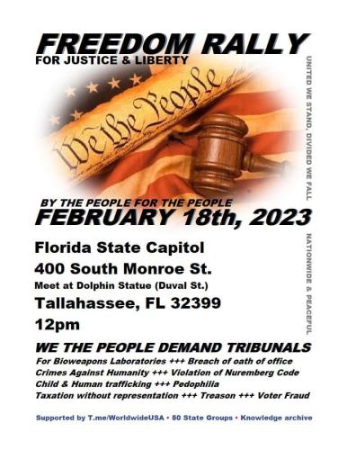 Tallahassee, Florida - February 18, 2023 - Freedom Rally