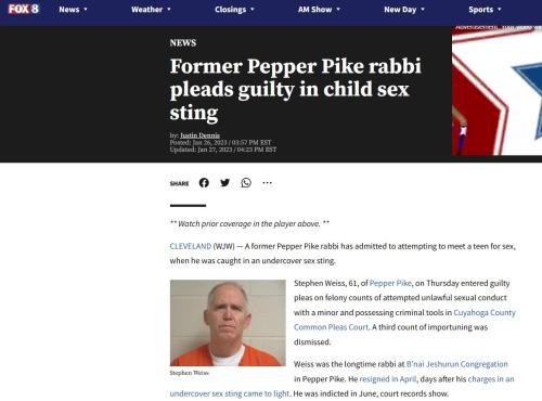 fox news Cleveland Rabbi Stephens Weiss