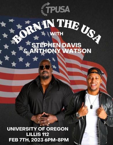 Eugene, Oregon - February 7, 2023 - TPUSA - Born in the USA Event