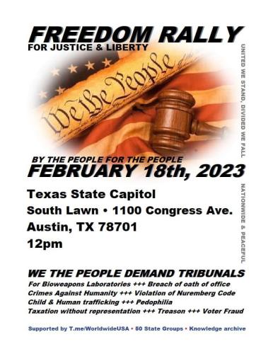 Austin, Texas - February 18, 2023 - Freedom Rally