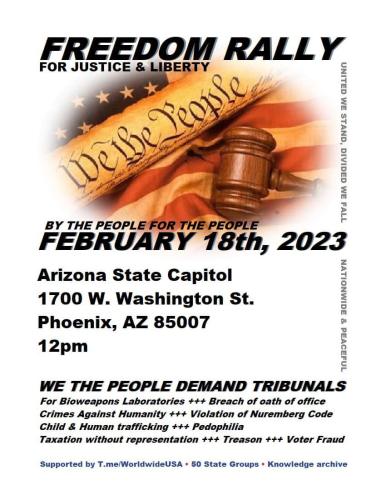 Phoenix, Arizons - February 18, 2023 - Freedom Rally