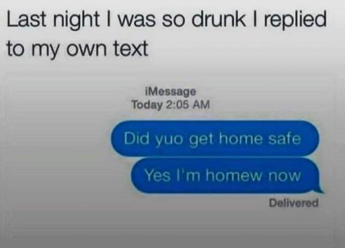 replied to my own text