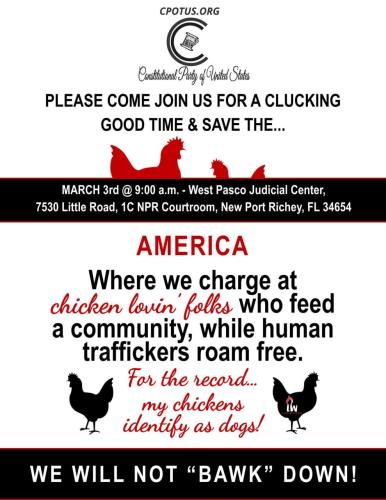 New Port Richey, Florida - March 3, 2023 - Rally at Hearing