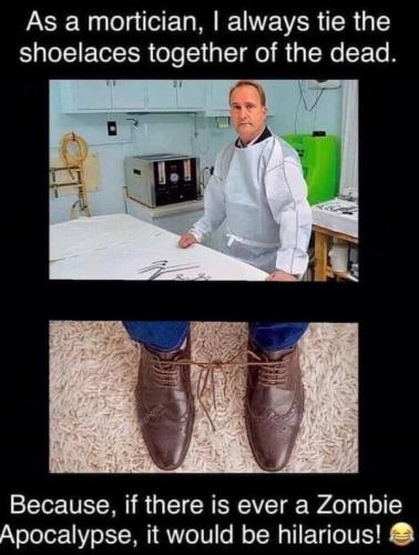 as a mortician
