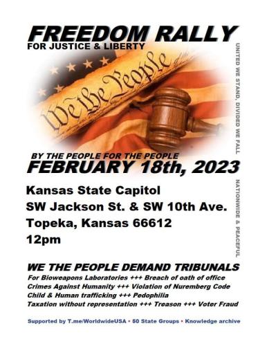 Topeka, Kansas - February 18, 2023 - Freedom Rally