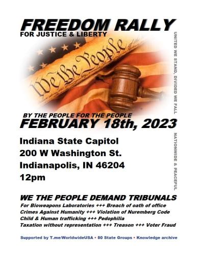 Indianapolis, Indiana - February 18, 2023 - Freedom Rally