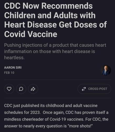 CDC Vaccines for heart disease
