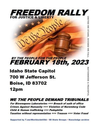 Boise, Idaho - February 18, 2023 - Freedom Rally