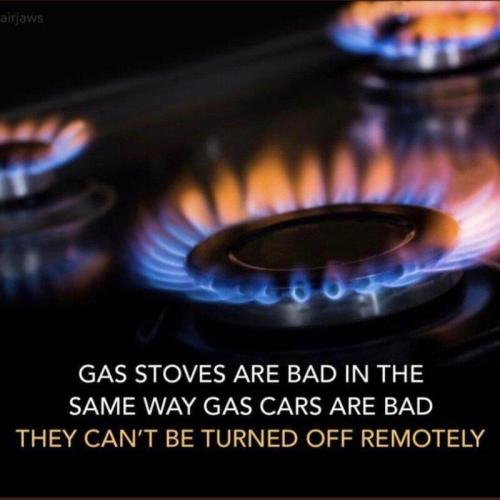 Gas stoves and cars