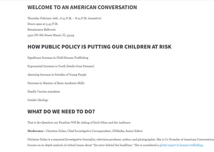 Miami, Florida - February 16, 2023 - How Public Policy is Putting Our Children at Risk