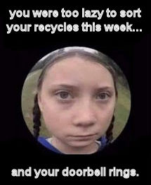 you were too lazy to sort your recycles this week