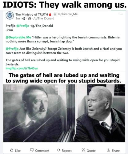 IDIOTS They walk among us.