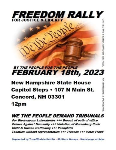 Concord, New Hampshire - February 18, 2023 - Freedom Rally