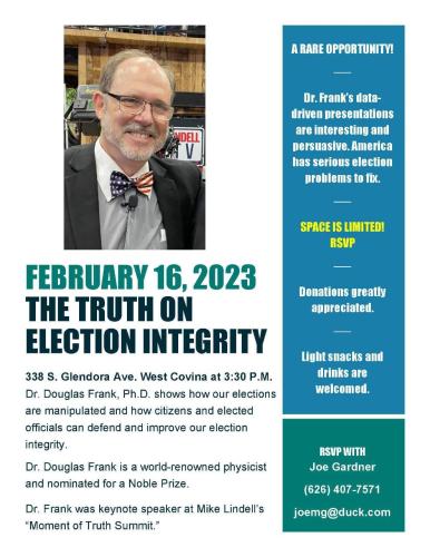 West Covina, California - February 16, 2023 - Dr. Douglas Frank