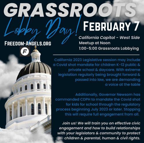 Sacramento California - Feb 7, 2023 - Grassroots Lobby Day