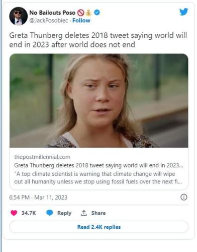 Greta deletes tweets