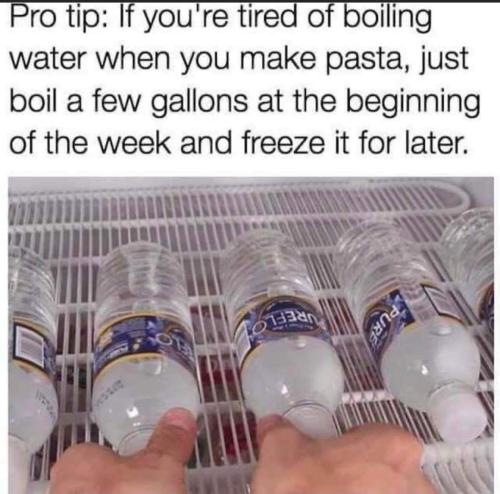frozen hot water