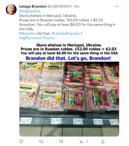 Letsgo Brandon Ukraine grocery prices tweet