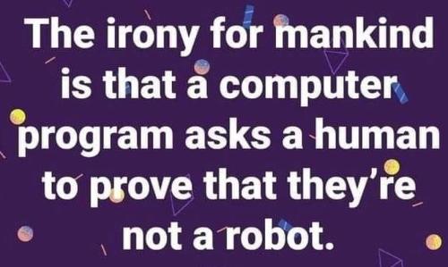 the irony for mankind