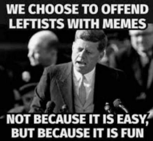 we choose to offend leftists with memes