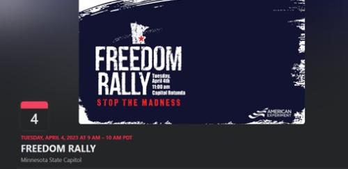 Minnesota State Capital - April 4, 2023 - Freedom Rally