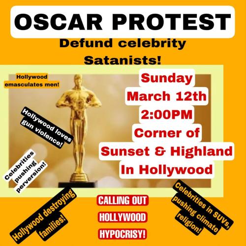 Hollywood, California - March 12, 2023 - Oscar Protest