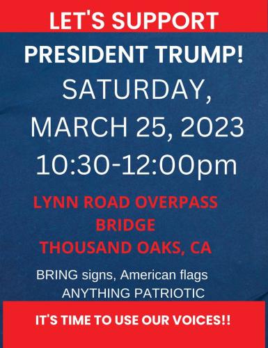 Thousand Oaks, California - March 25, 2023 - Rally for President Trump