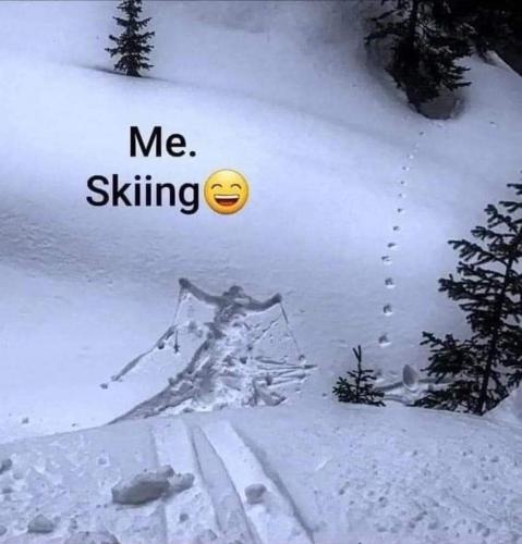 me skiing