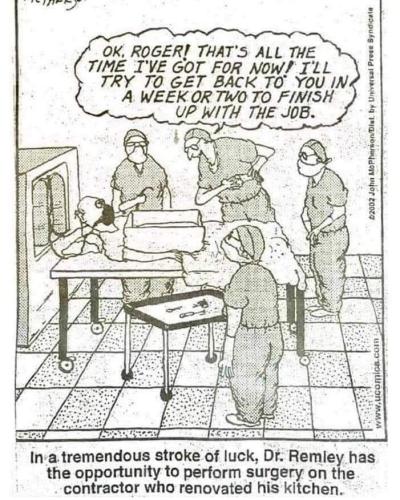 surgeon working