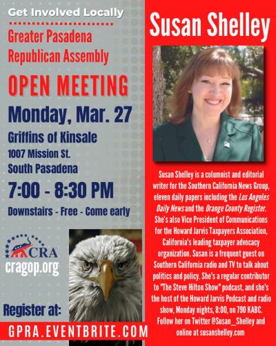 South Pasadena, California - March 27, 2023 - Greater Pasadena Republican Meeting