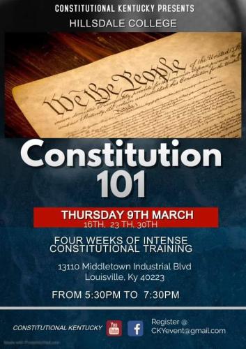 Louisville, Kentucky - March 9, 2023 - Constitution 101
