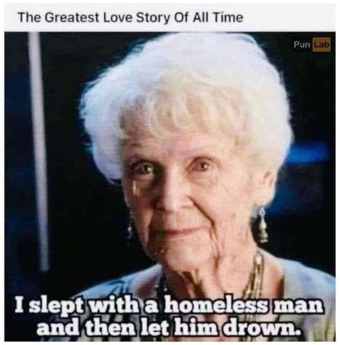 I slept with a homeless man