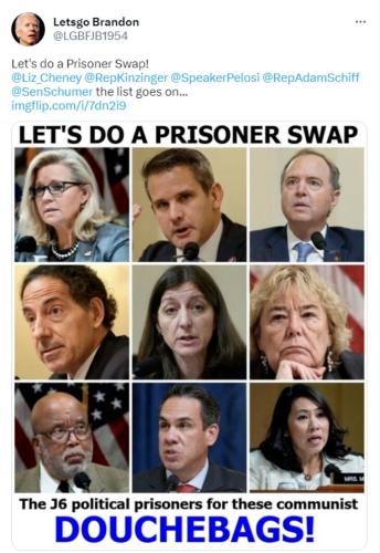 Letsgo Brandon prisoner swap tweet