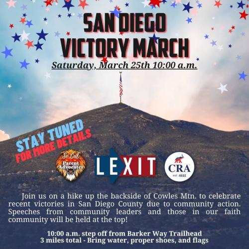 San Diego, California - March 25, 2023 - Victory March