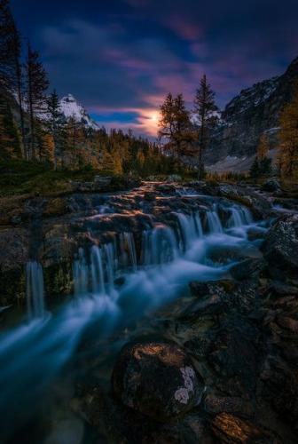 Yoho National Park at dusk