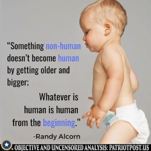 Whatever is human is human from the beginning