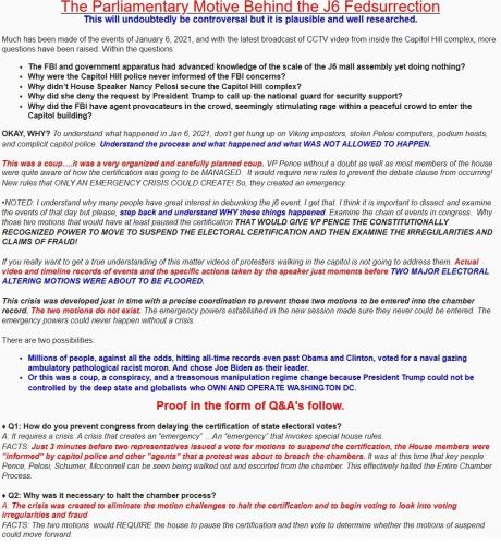 Motives Behind the J6 Fedsurrection