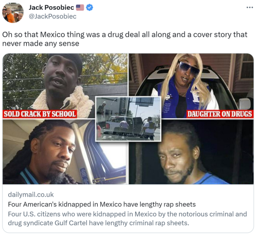 Send the cartels a bouquet for taking these thugs off our streets