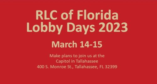 Tallahassee, Florida, March 14-15, 2023 - Lobby Day