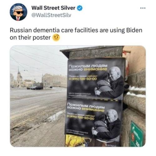 Russian dementia care facilities are using Biden as their poster boy