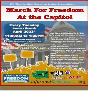 Washington State Capital - March 21, 2023 - March for Freedom