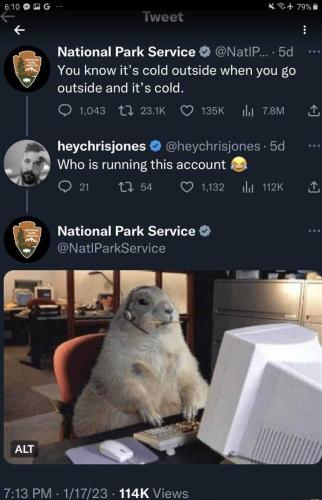 National Park Service tweet
